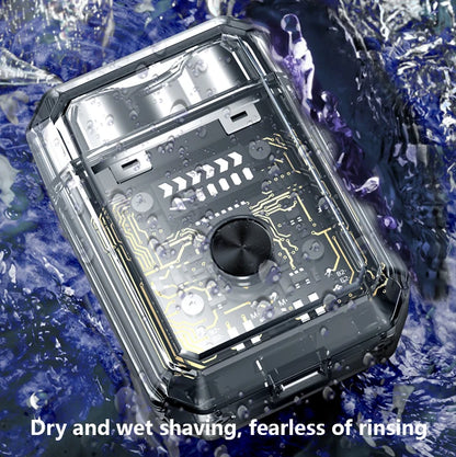 Portable mini electric men's shaver car-mounted double-head razor