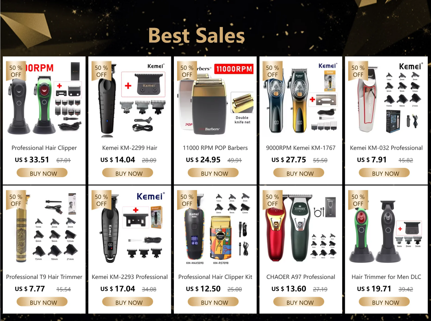 WMARK NG-125 7901 Professional Hair Clipper Kit for Men