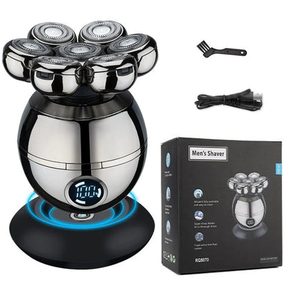 Pro Wet Dry Electric Shaver For Men Beard Hair Trimmer LCD Display