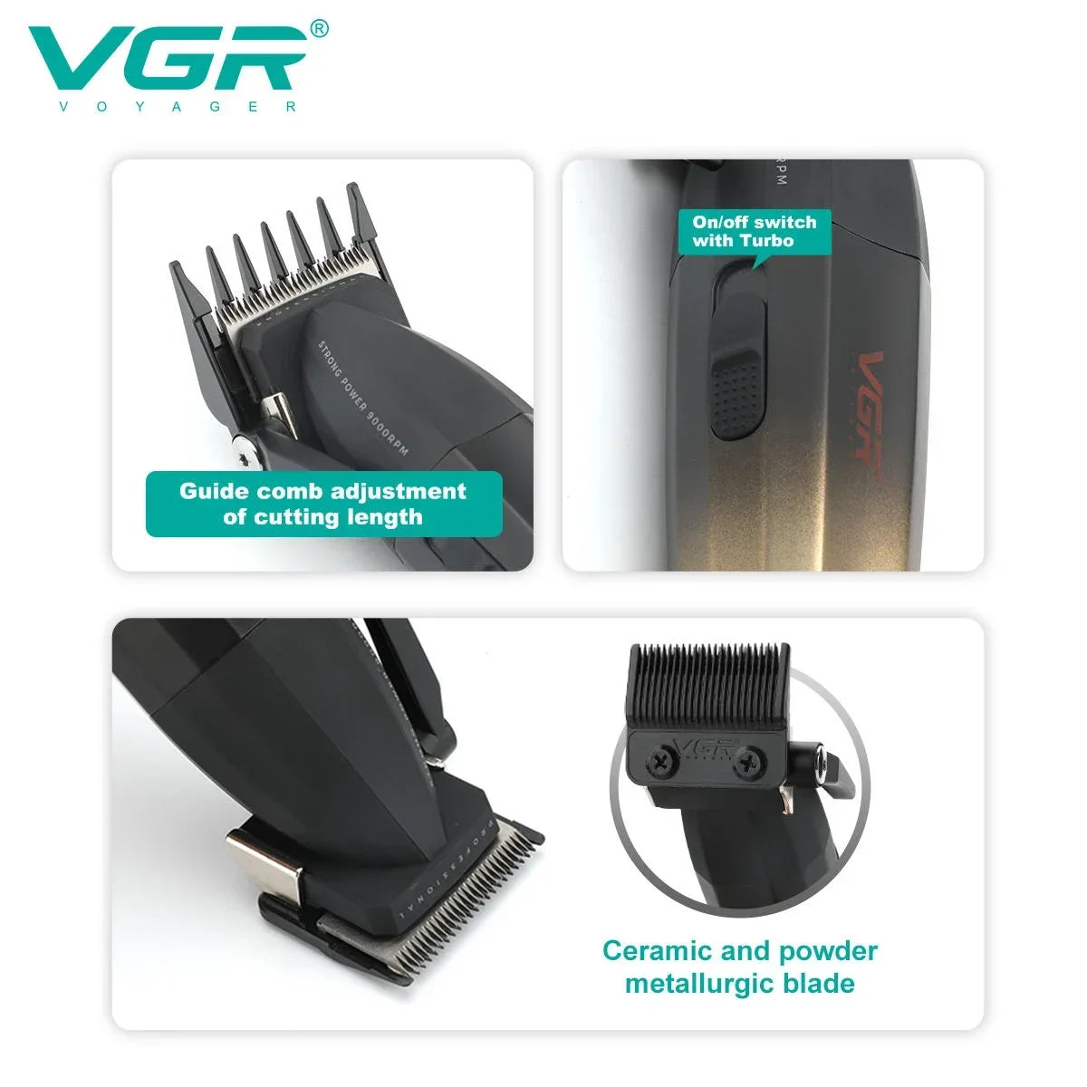 VGR Hair Trimmer Professional Barber Hair Cutting Machine V-003