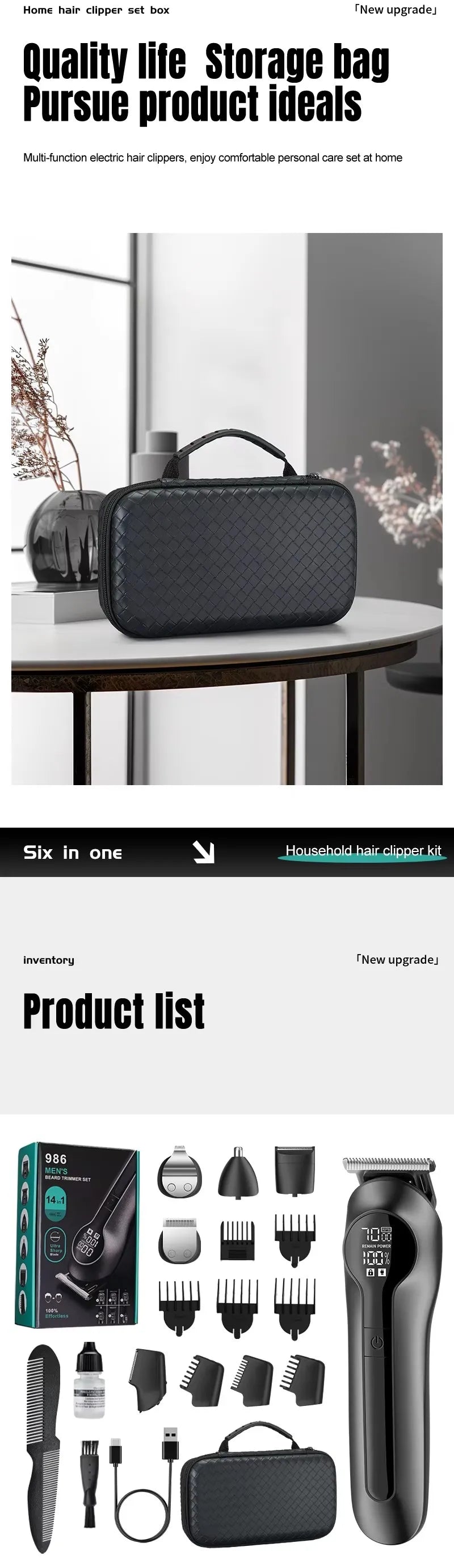 Xiaomi Youpin 6-in-1 Multifunctional Grooming Kit Hair Clipper