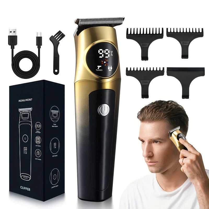 Professional Hair Clipper USB Rechargeable 1200mAh Lithium Battery