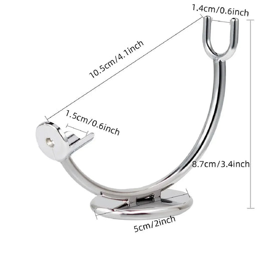 Men Shaving Brush Holder Manual Razor Stand Zinc Beard Tool