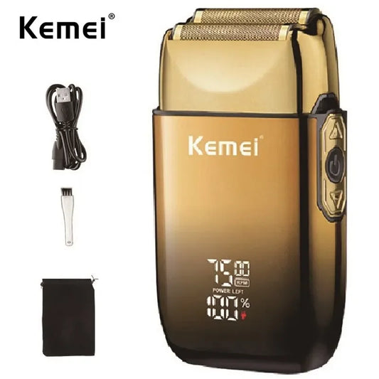 Kemei Electric Bald Head Razors Barber Foil Shavers LCD Display