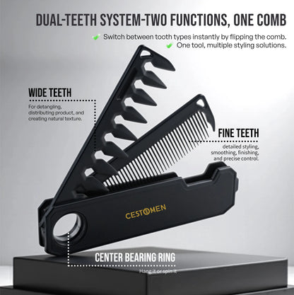 360°Rotatable Ring Folding Comb & Brush Set