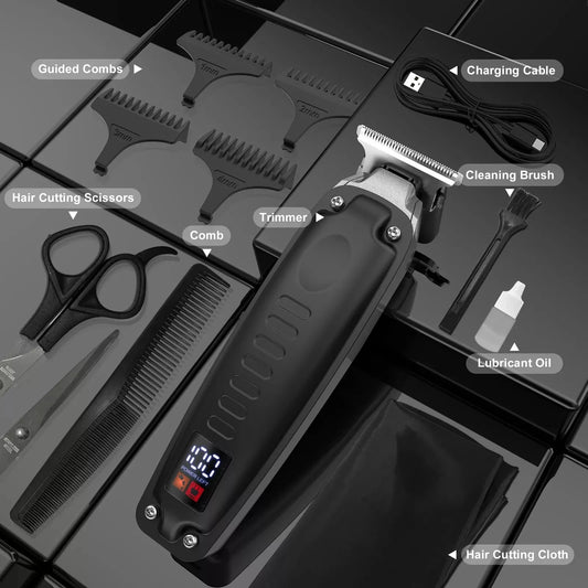 Professional Men's Hair Clipper Kit Cordless Trimmer