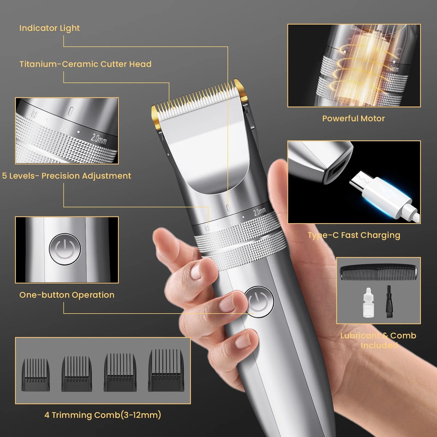 Professional Hair Clippers for Men Beard Trimmer