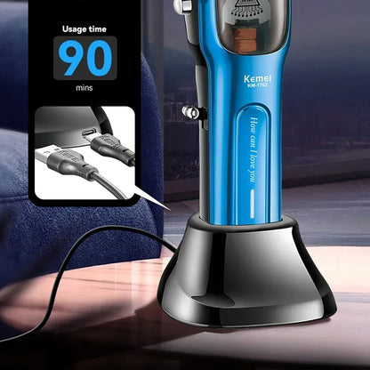 Kemei Professional Hair Clipper Barber Cordless Hair Trimmer