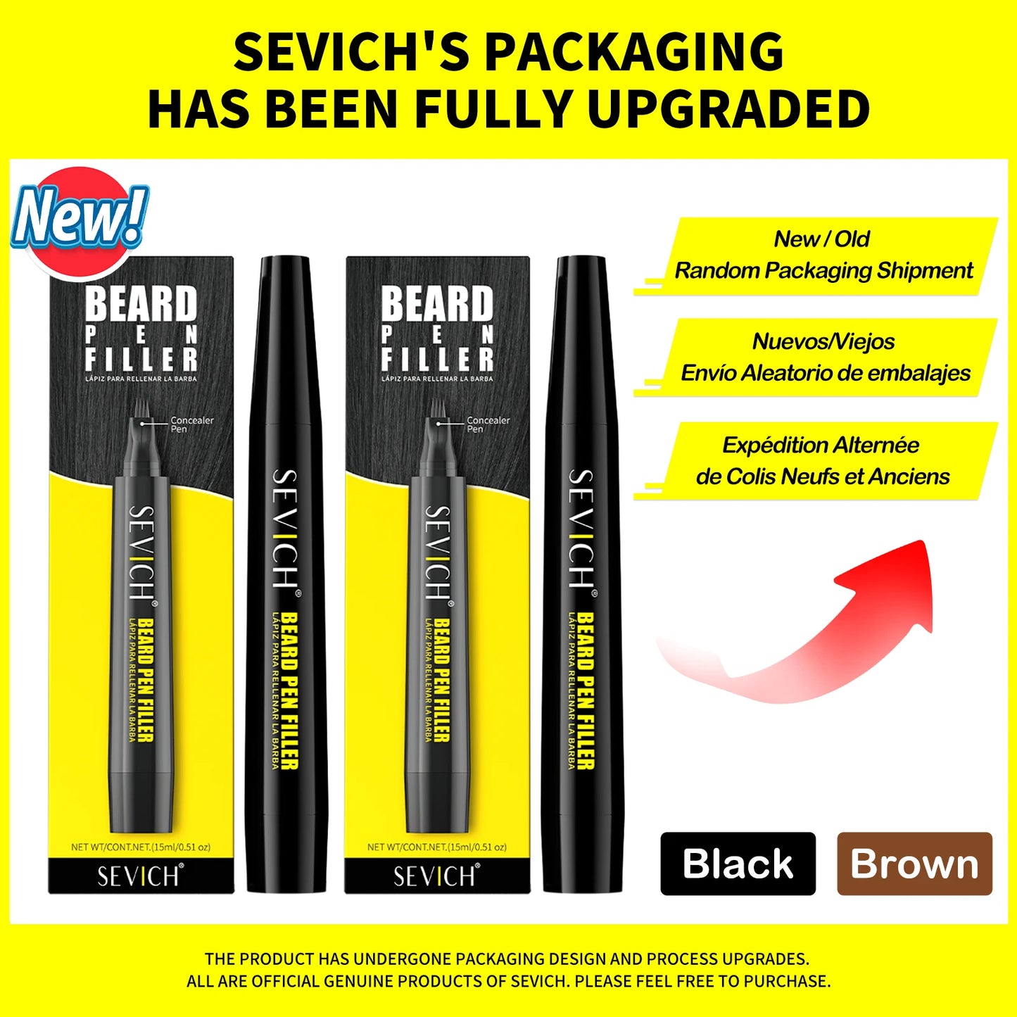 Beard Pen Filler Men Waterproof Moustache Coloring Pen Beard