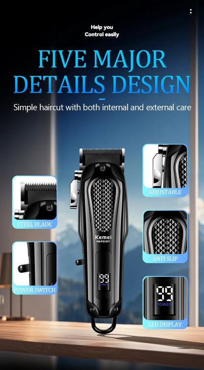 Kemei KM-PG1071 Professional Hair Clipper Kit Men's