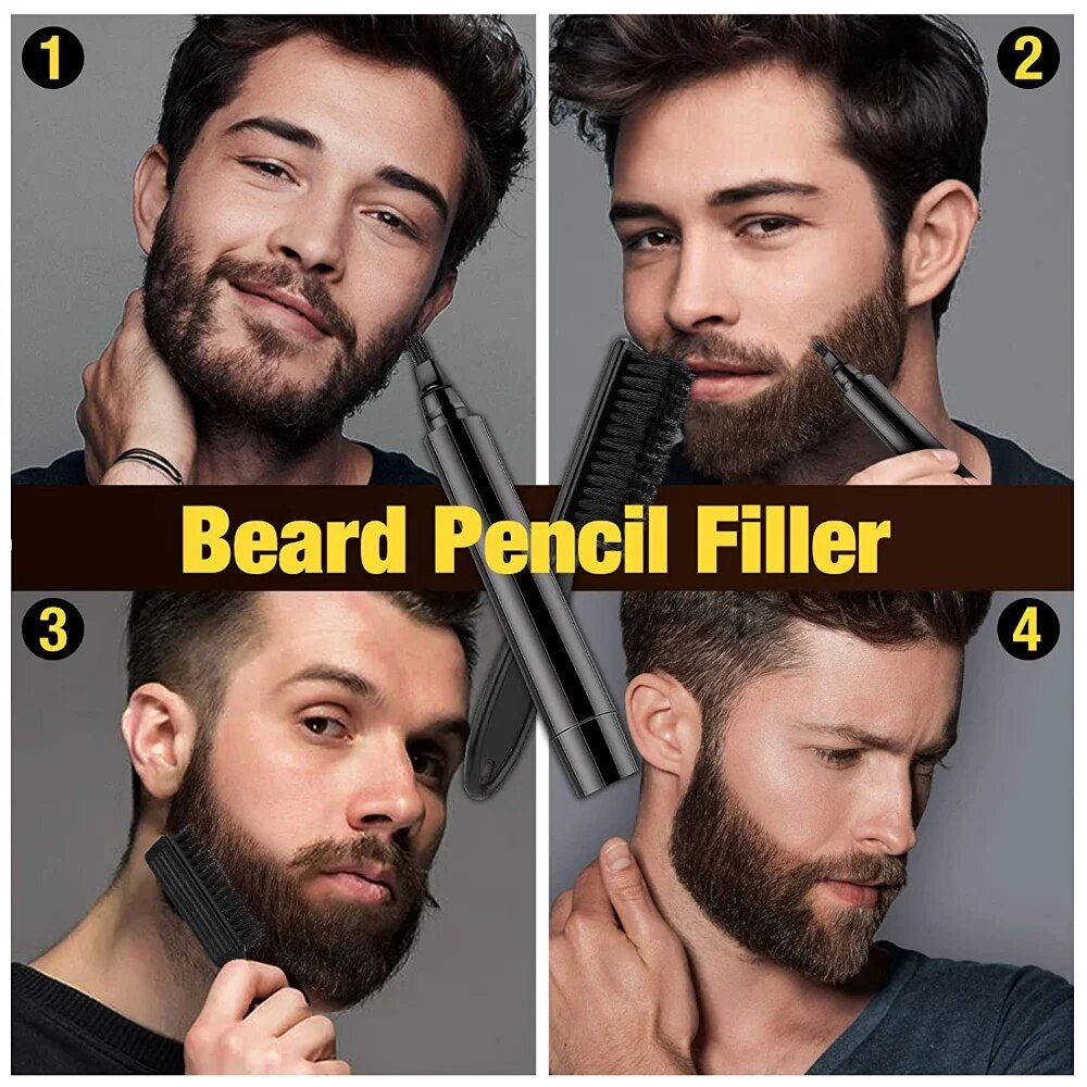 Beard Pen Beard Filler Pencil And Brush Beard Enhancer Lasting Repair