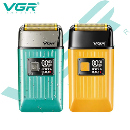 VGR V-357 reciprocating shaver alloy double blade deep cleaning shaver
