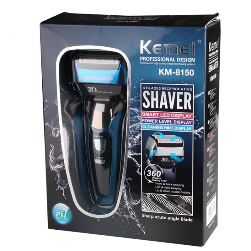 4-Blade Powerful Wet Dry Electric Shaver For Men Beard Electric Razor