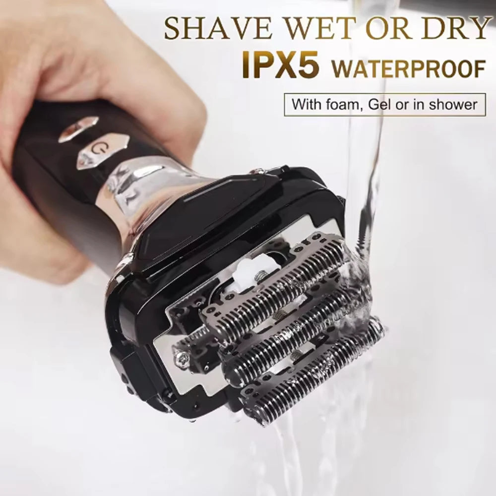 Kemei 5-Blades Beard Electric Shaver Face Wet Dry