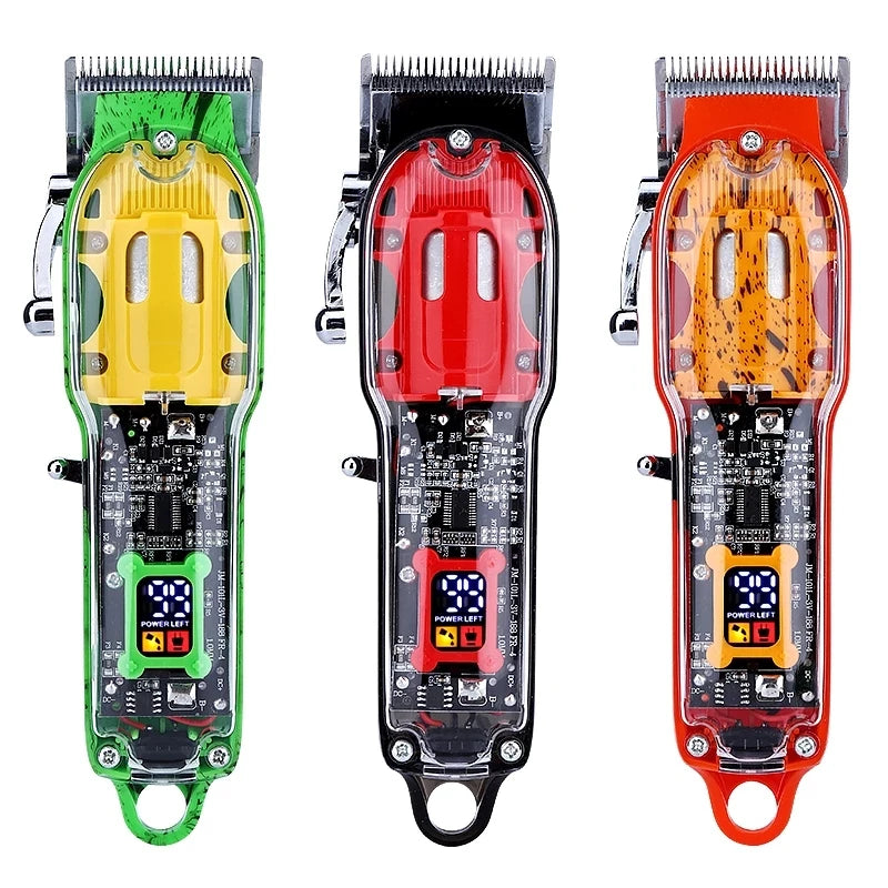 Professional Transparent Cover Hair Clipper for Men Electric Hair Trimmer