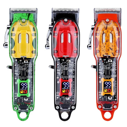 Professional Transparent Cover Hair Clipper for Men Electric Hair Trimmer