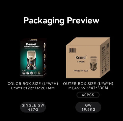KM-3209 Shaving Machine Foil Trimmer Razor Shaver