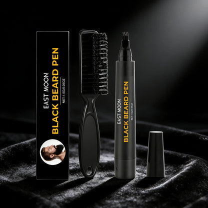 East Moon Black Beard Filler Pen with Brush Fast Permanent Coloring