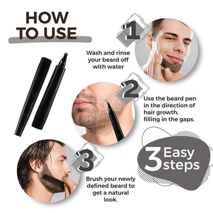 Beard Pen Man Beard Pencil Brown Filler Beard Enhancer Brush