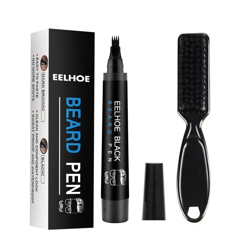 Beard Filling Pen Kit Barber Pencil With Brush Male Tool Hair Eyebrow