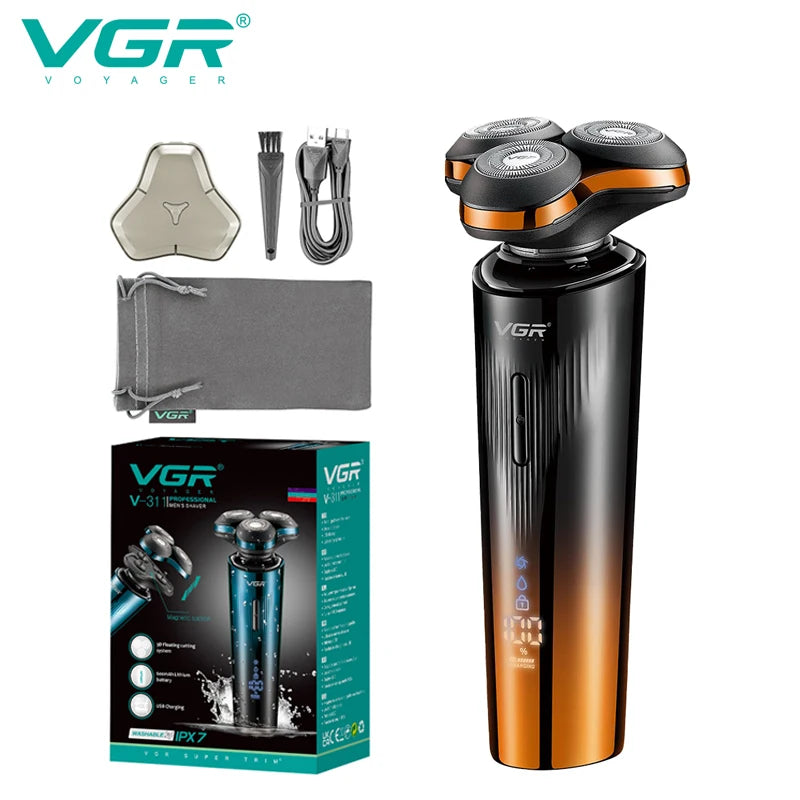 VGR V311 Electric Magnetic Mesh Shaver Digital Display V-311