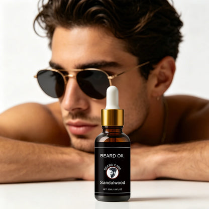 Man Sandalwood Beard Care Essential Oils Improve Growth