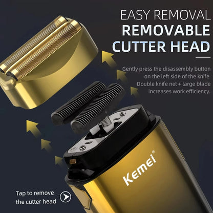 Kemei KM-TX10 USB Charging Bald Head Razor Shaving