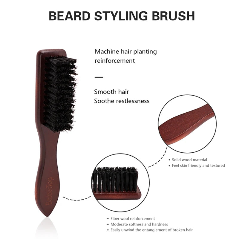 Barber Wood Handle Hairdressing Soft Hair Cleaning Brush