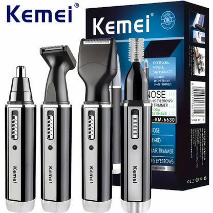 Kemei KM-6630 4 in 1 Nose Eyebrow Hair Beard Trimmer for Men
