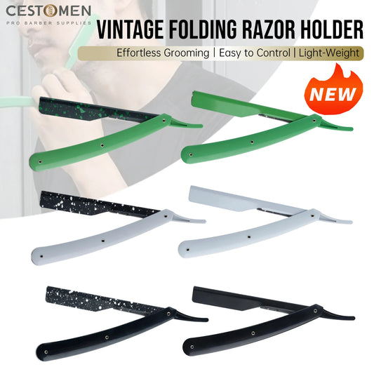 1Pc New Pro Slide Out Straight Razors Beard Shaving