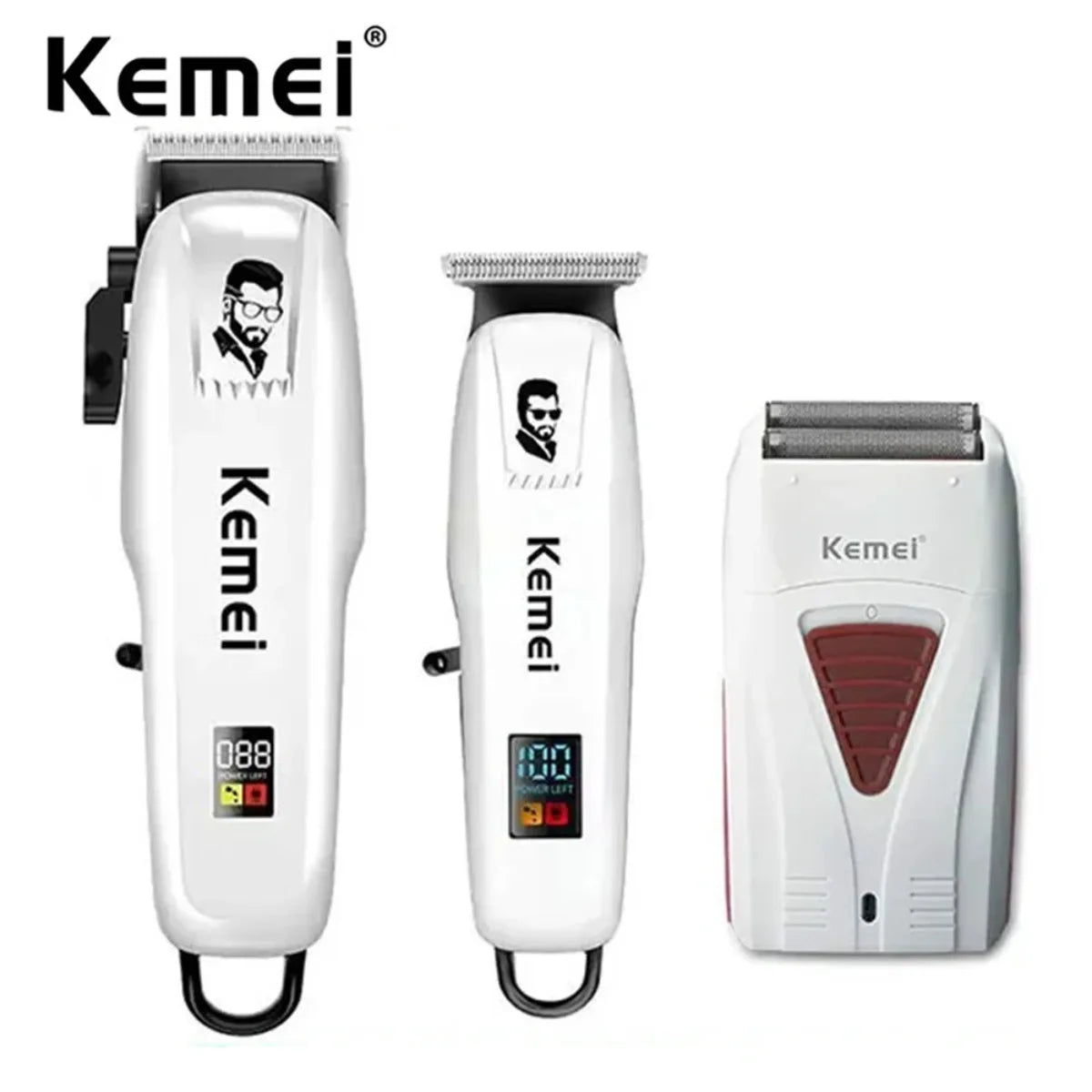 Kemei KM-PG809A KM-PG232 LCD USB Charging Hair Clipper