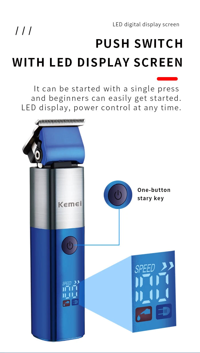 Kemei Professional Hair Clipper Hair Trimmer For Men