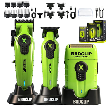 New White Professional FA1C-T-609 Barber Hair Clipper Set