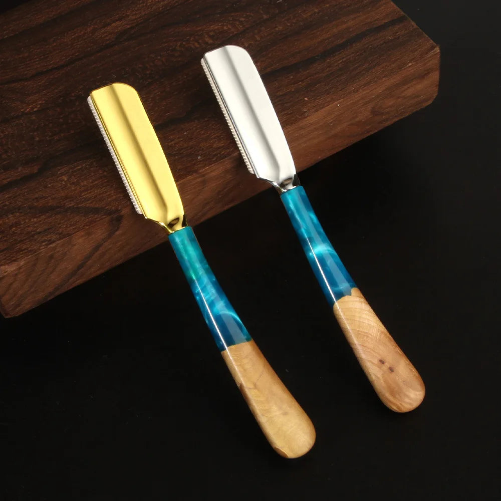 1Pc New Pro Wood Handle Baber Straight Razor Beard Shaving