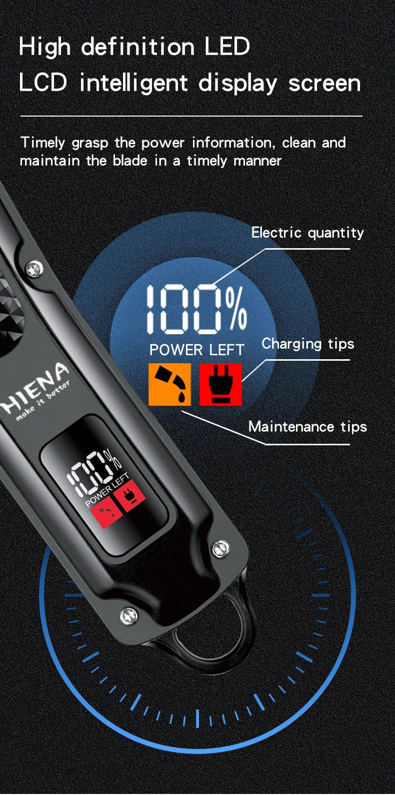 HIENA professional Hair Clipper for Barber Hair Trimmers