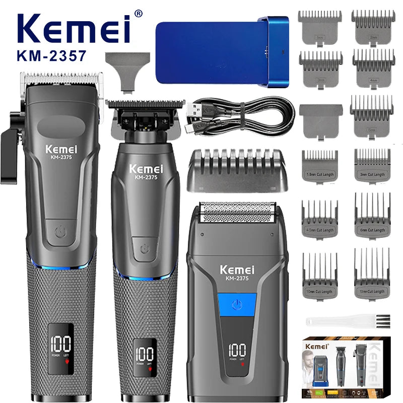 KEMEI Hair Salon Professional Hair Clipper and Shaving Set