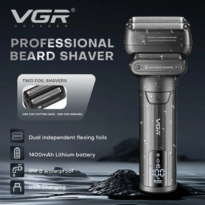 VGR Electric Shaver Professional Shaving Machine 9000 RPM V-368