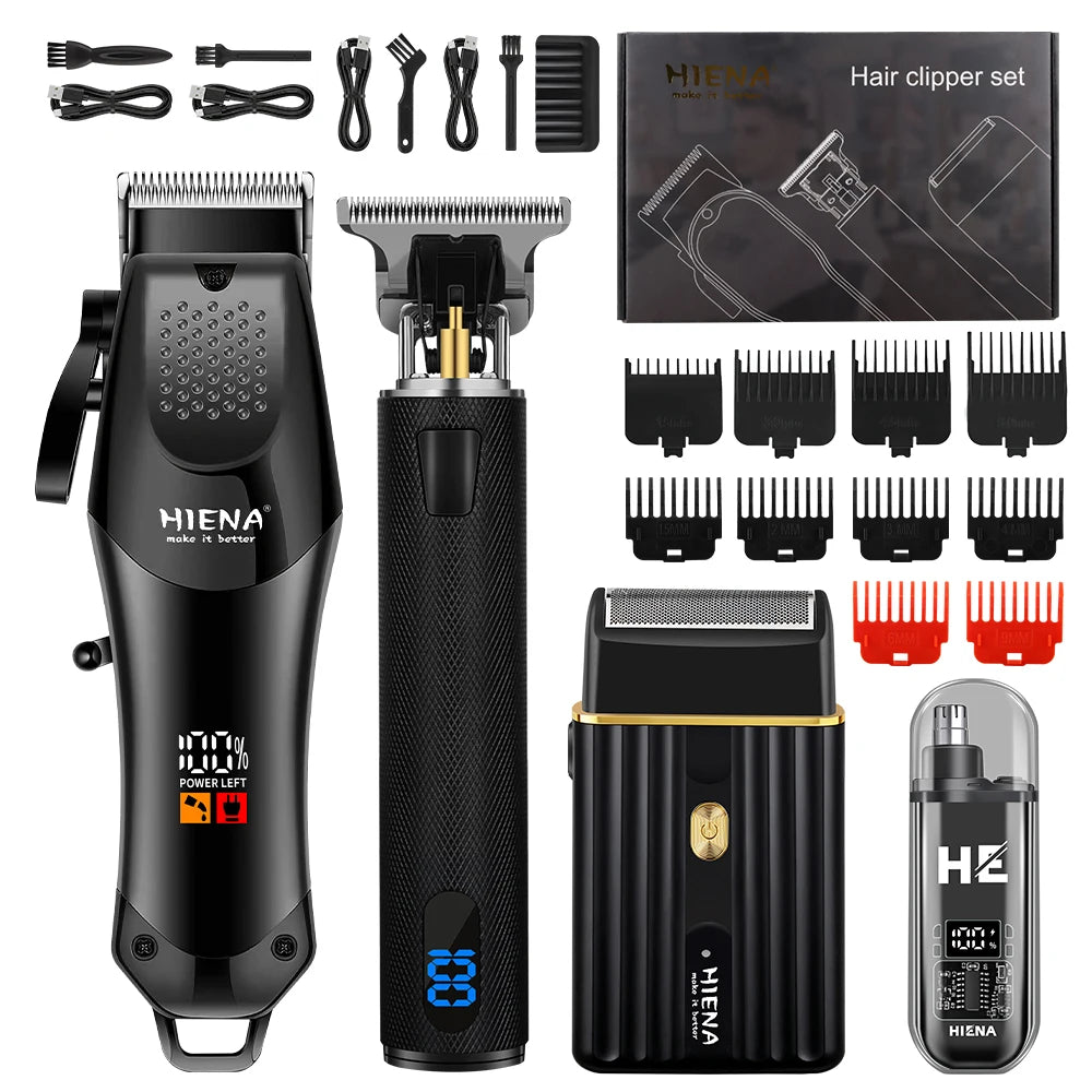 HIENA 4-in-1 Hair Clipper Kit Barber Machine for Men