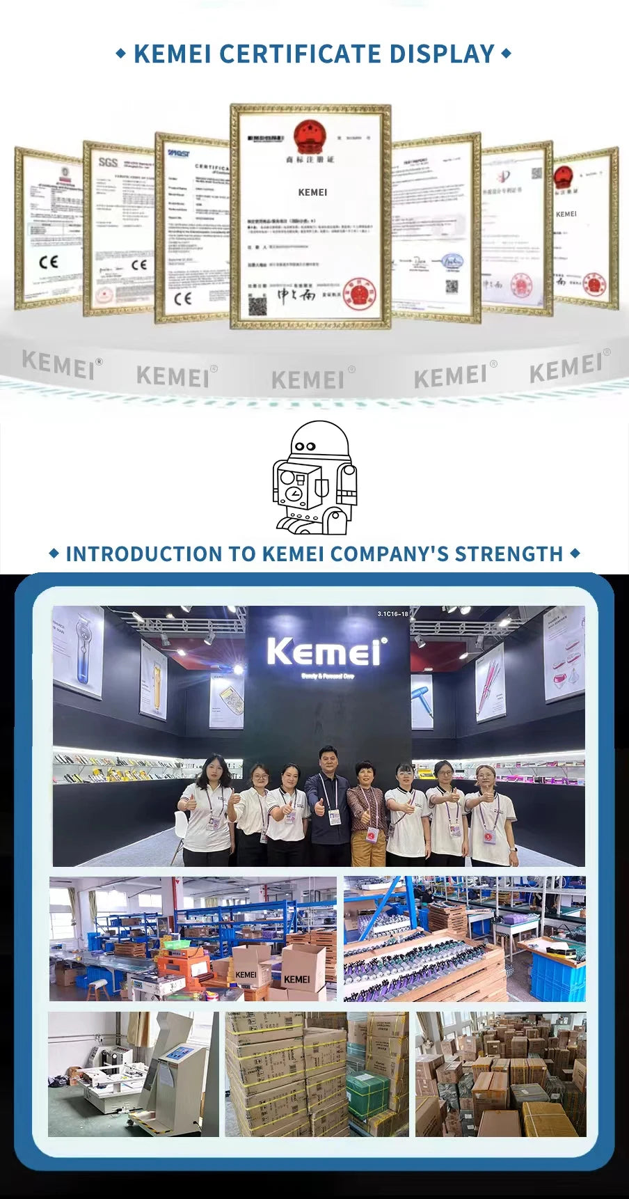 Kemei Electric Hair Clipper Cordless Trimmer T Shape Blade KM-T9