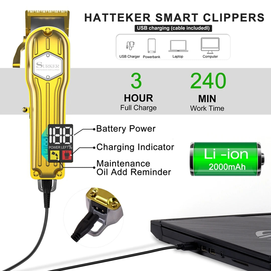 Surker  Gold Trimmer for Men Hair Clipper Razor  K7S
