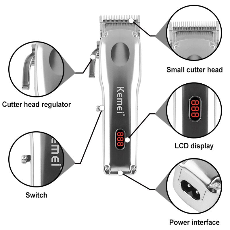 Original Kemei Electric Hair Clipper Adjustable Beard Hair Trimmer For Men