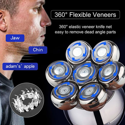 Electric Shaver 7D Floating Cutter Head Base Beard Trimmer