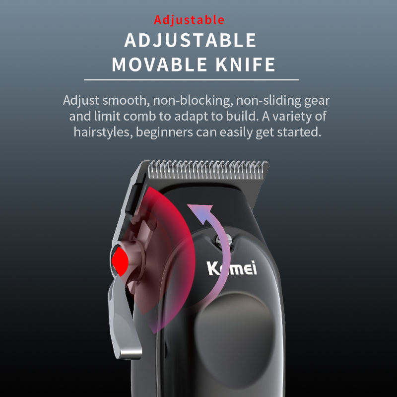 Original Kemei All Metal Rechargeable Hair Trimmer Barber Hair Clipper