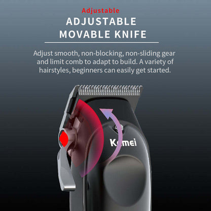 Original Kemei All Metal Rechargeable Hair Trimmer Barber Hair Clipper