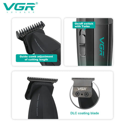 VGR V-906 Hair Salon Home Hair Trimmer Gradient Metal Body