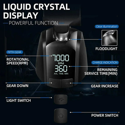 9000RPM Kemei KM-1858 Men's Hair Clipper DLC Blade LED Display