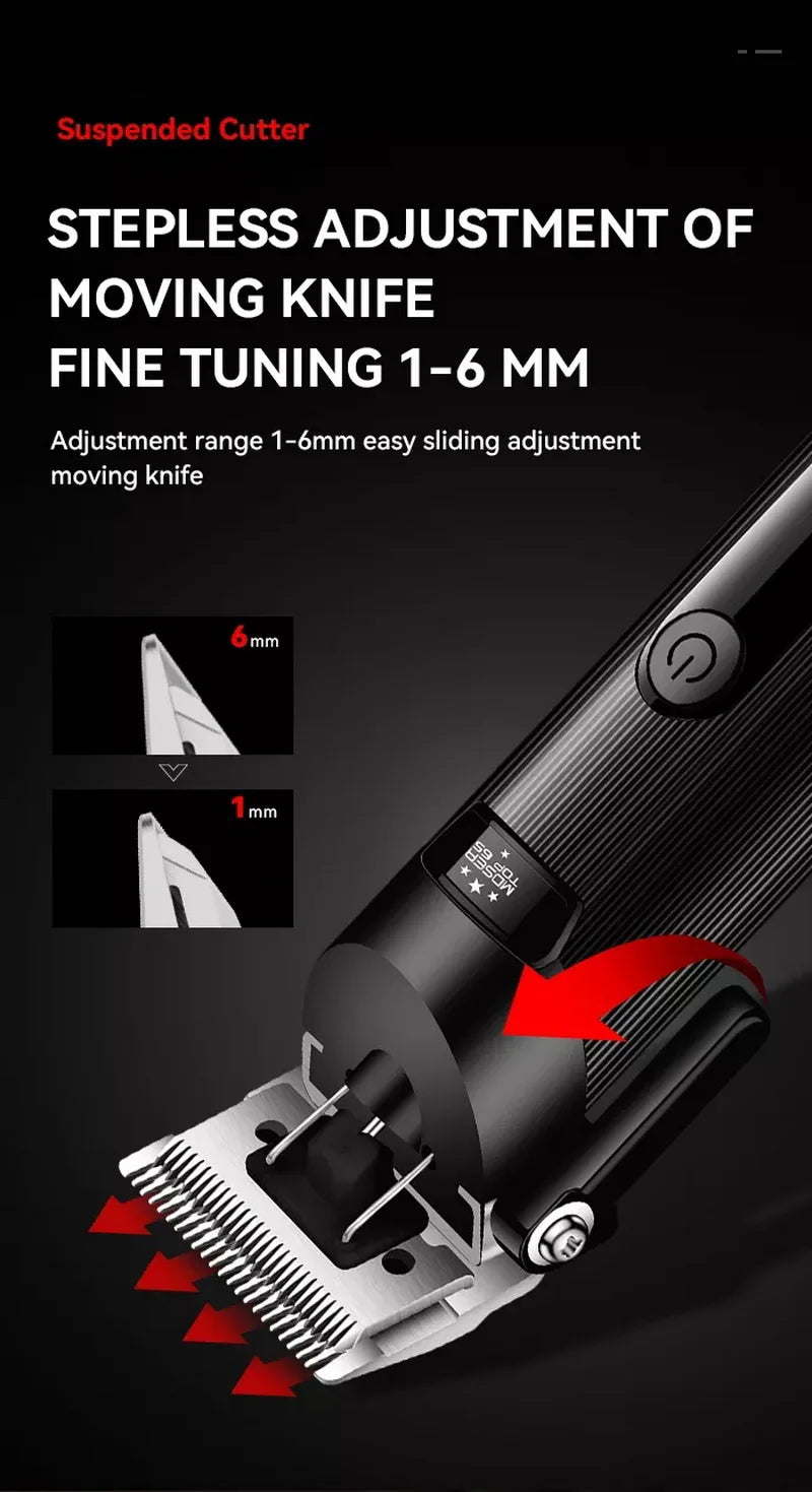 Kemei hair clipper long battery life silent TOP-65 carbon steel