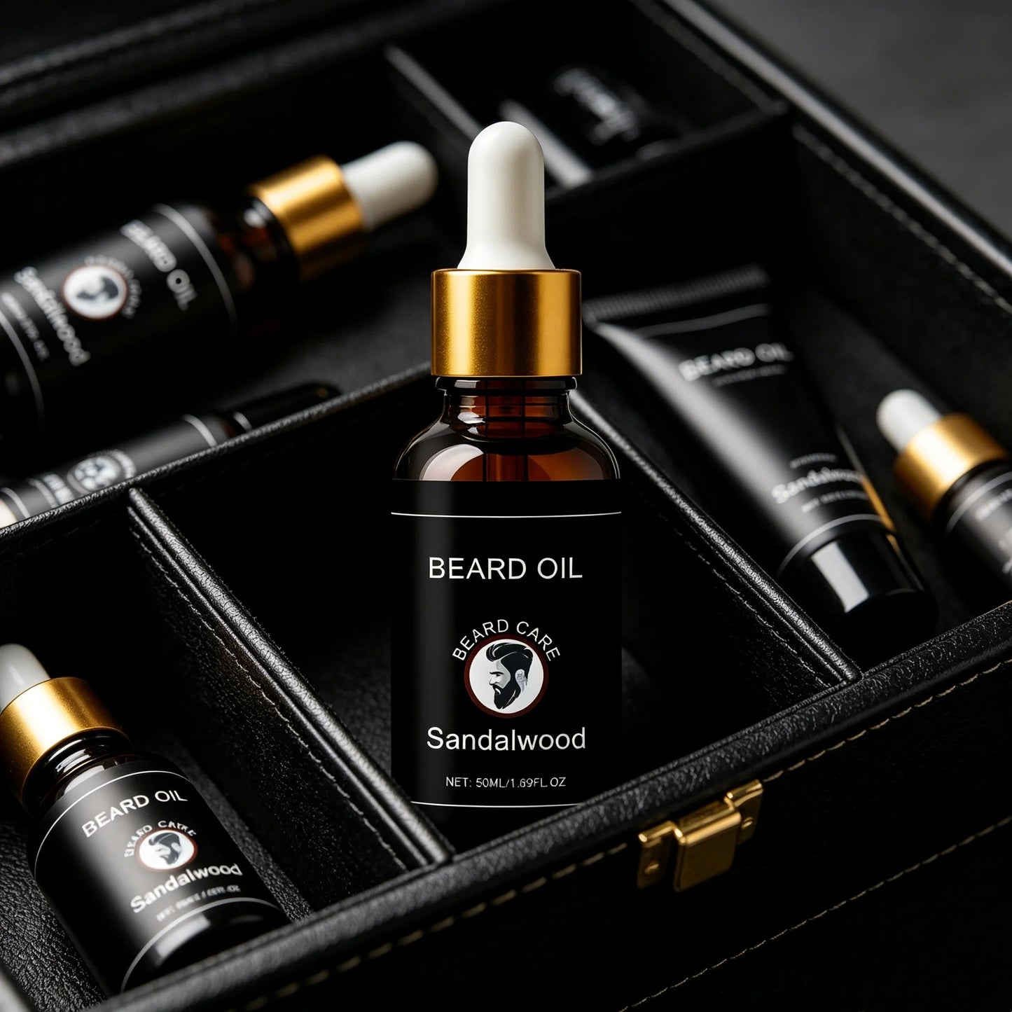 Man Sandalwood Beard Care Essential Oils Improve Growth