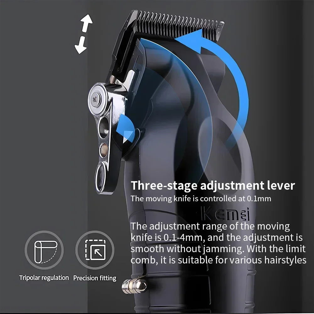 Kemei KM-2996 Professional Precision Fade Hair Clippers Cordless
