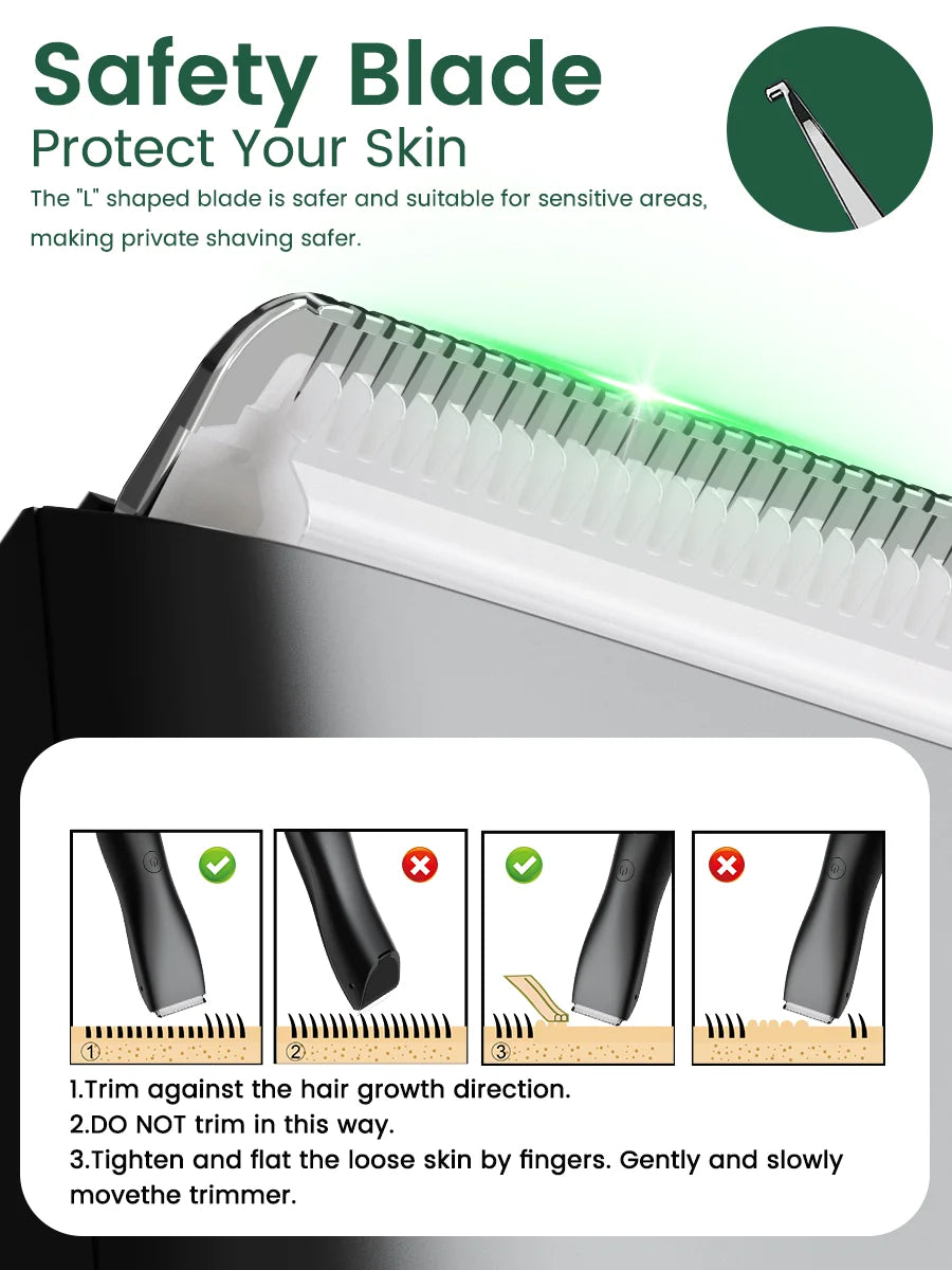 Men's Electric Groin & Body Shaver Trimmer